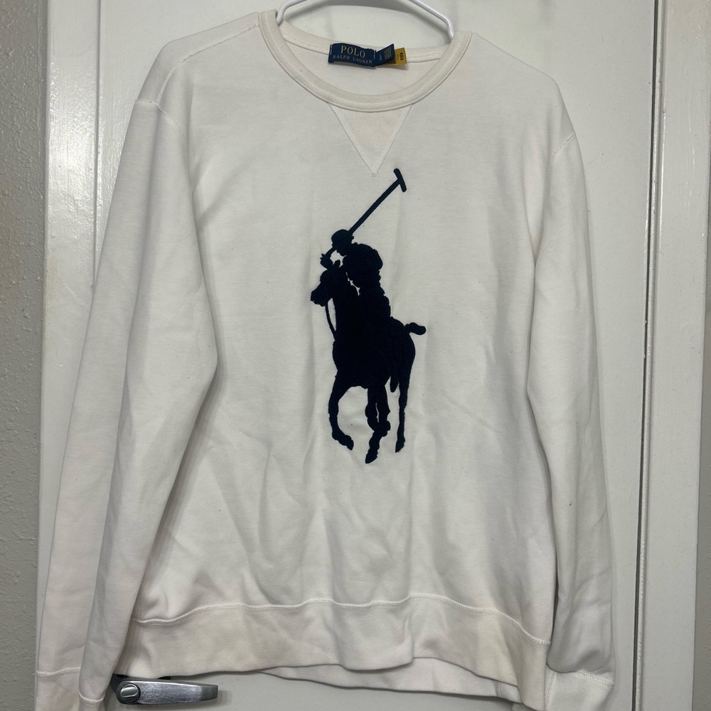 Ralph Lauren Cream Crewneck Sweater